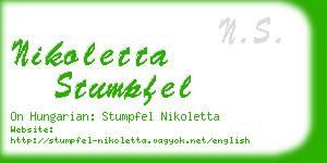 nikoletta stumpfel business card